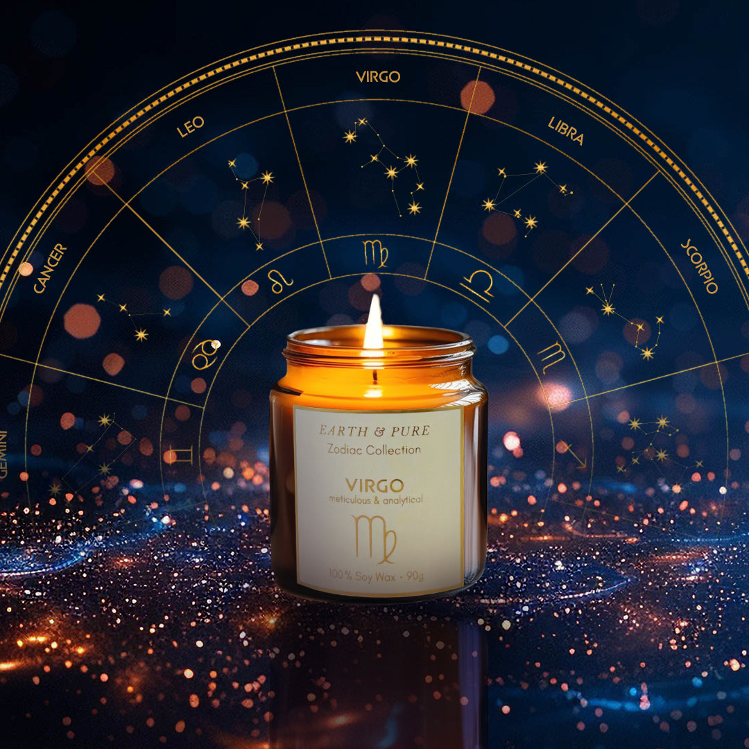 EarthandPure,アースアンドピュア,星座,Virgo,乙女座,zodiac,マリンノート,ラベンダー,深緑,フレグランスキャンドル,アロマキャンドル,香り,ソイキャンドル,無添加,天然素材