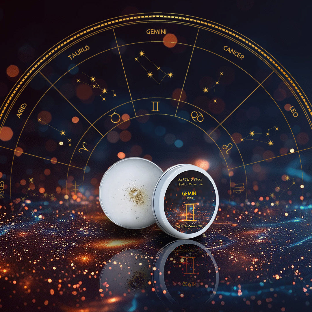 EarthandPure,アースアンドピュア,星座,Gemini,双子座,zodiac,レモングラス,ライトグリーン,ムスク,フレグランスキャンドル,アロマキャンドル,香り,ソイキャンドル,無添加,天然素材
