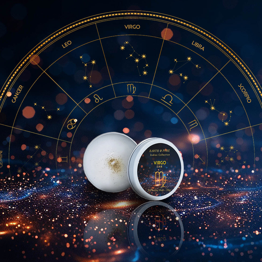 EarthandPure,アースアンドピュア,星座,Virgo,乙女座,zodiac,マリンノート,ラベンダー,深緑,フレグランスキャンドル,アロマキャンドル,香り,ソイキャンドル,無添加,天然素材
