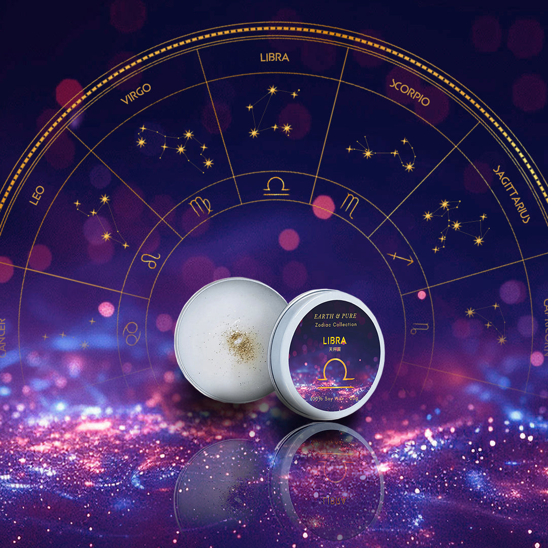 EarthandPure,アースアンドピュア,星座,Libra,天秤座,zodiac,ユーカリ,サイプレス,パイン,フレグランスキャンドル,アロマキャンドル,香り,ソイキャンドル,無添加,天然素材