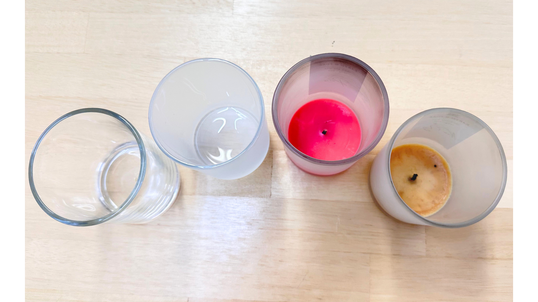 使用済みキャンドルをきれいにする
